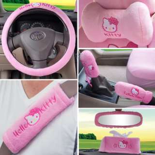 Hello Kitty Auto Car Plush Front Rear Seat Cover 19pcs SKU 