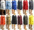 Mens FOCUS white orange khaki red cargo shorts size 32 34 36 38 40 42 