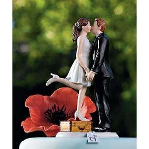    A Kiss and Were Off Wedding Cake Topper