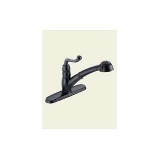  Delta Saxony Pull Out Kitchen Faucet Bronze 473 RB 