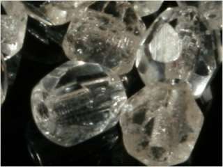 LOT 50 ANTIQUE VINTAGE CZECH CRYSTAL GLASS BEADS 5 mm  