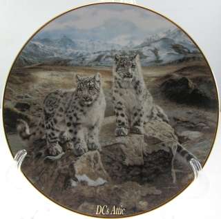 Secret Heights Snow Leopard collector plate  