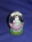 Vintage Mrs Easter Bunny Mini Holiday Snow Globe 2 3/4