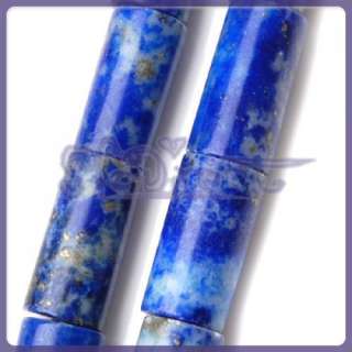 TUBE DESIGN Lapis Lazuli Gem Loose Beads Neckalce 32  