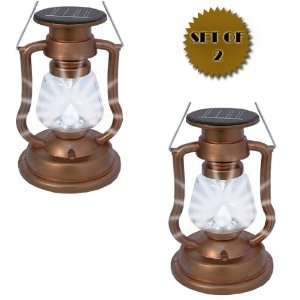  7 VINTAGE SOLAR LANTERNS   HANGS OR SITS ON ANY FLAT 