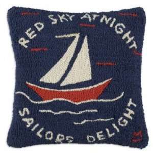 Chandler 4Corners Sailors Delight Nautical Sailboat 18 Pillow 