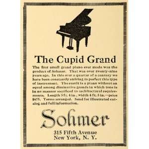   Small Grand Piano Sohmer Fifth Ave   Original Print Ad