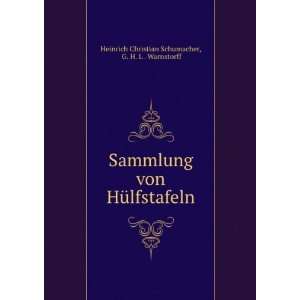   Warnstorff Heinrich Christian Schumacher Books
