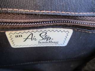 Air Step Vintage Snakeskin Purse Rust Brown Colorblock Handbag Snake 