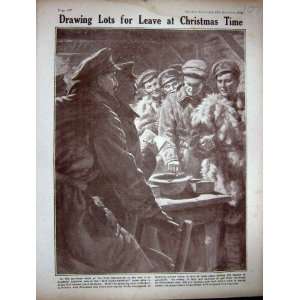    1916 WW1 Soldiers Drawing Lots Leave Christmas Home