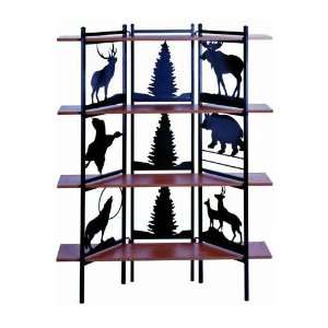  4 Shelf Display Bookshelf Forest Green Northwoods