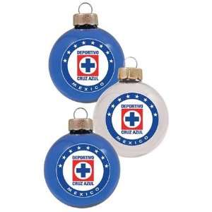 Mexican Soccer 3 Pc Round Glass Ornament Set  Sports 