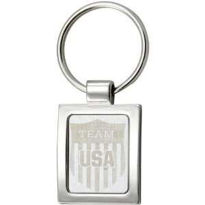  Olympics USA Olympic Team Crest Square Etched Keychain 
