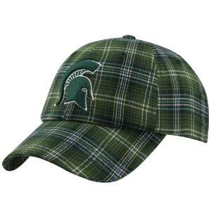 Top of the World Michigan State Spartans Green Plaid Adjustable Slouch 