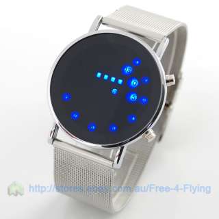 Blue LED Circle Dial Digital Smart Casual Sports Watch  