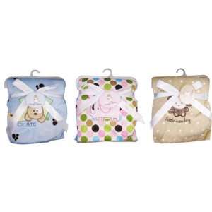  Snugly Baby 2 Sided Embroidered Fleece Blanket Case Pack 