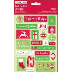  Deck The Halls Dome Stickers 4.5X6 Sheet 