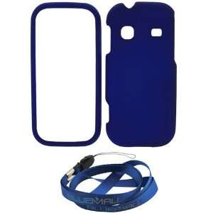 GTMax Blue Rubberized Snap On Hard Case + Neck Strap Lanyard for T 