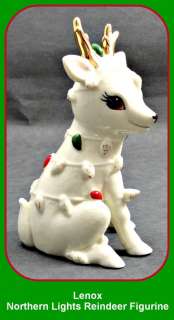   Reindeer Northern Lights Christmas Holiday Figurine Decoration Sleigh