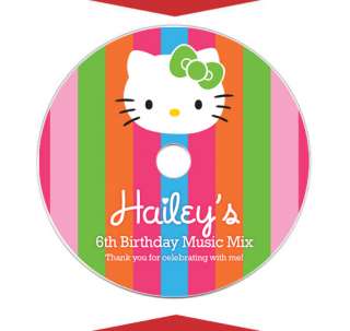 HELLO KITTY Party Favors Personalized CD LABELS  