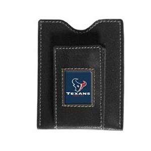  Houston Texans Black Leather Money Clip with Cardholder 
