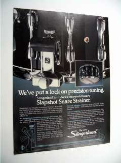 Slingerland Slapshot Snare Strainer drum 1982 print Ad  