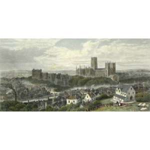 City of Durham Etching Andrews, George Henry Godfrey, J Topographical 