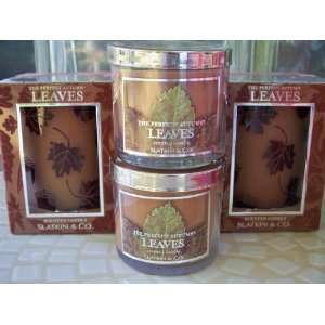  Slatkin & Co The Perfect Autumn Leaves Scented Candle Lot 