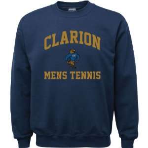 Clarion Golden Eagles Navy Youth Mens Tennis Arch Crewneck Sweatshirt