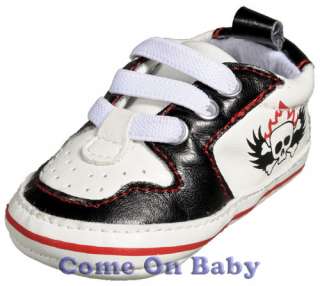 Newborn Infant Boys Baby Skeleton Crib Shoes 0 3m NB  