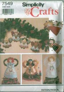 OOP Simplicity Crafts Christmas Holiday Decoration Angels Sewing 