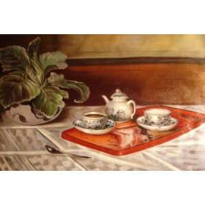  24X36 inch Claude Monet Still Life Oil Painting The Tea 