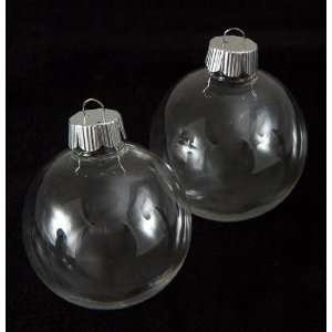   Clear Plastic Round Ball 67mm Ornaments   The Look of Glass Ornaments