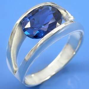  5.47 grams 925 Sterling Silver Gemstone Fancy Ring size 8 
