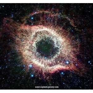 Helix nebula, infrared Spitzer image Framed Prints 