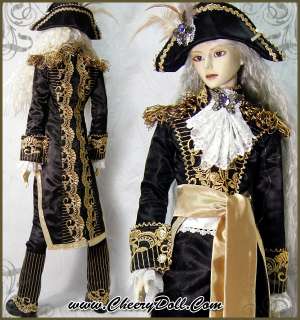 European Dress for Dollshe  Hound(Black gold) [CHEERYDOLL BJD 