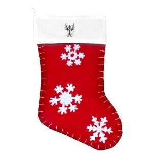    Felt Christmas Stocking Red Scripted Winged Cross 
