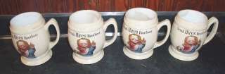 rare set 4 Hires Rootbeer mug Villeroy Boch  