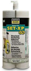 New Simpson Strong Tie SET XP22 Concrete Epoxy 22 oz.  