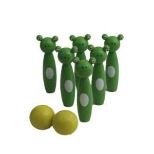  Pocket 7 Piece Wooden Skittles Set   Frogs Toys & Games