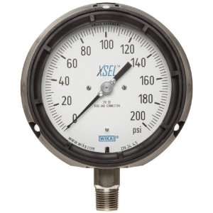  WIKA 9834850 Process Pressure Gauge, Dry Filled, Stainless 