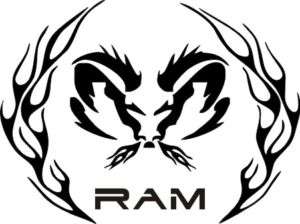 Ram Tribal Flame Circle   Vinyl Sticker / Decal  