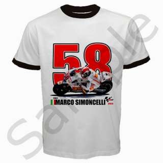 58 Race Your Life MotoGP Super Sic Marco Simoncelli T Shirt S to 3XL 