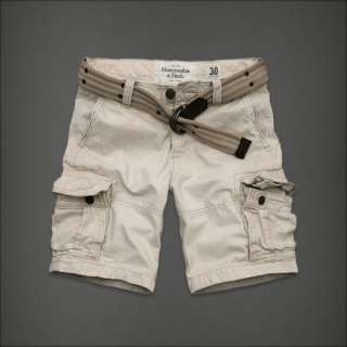   Mens Abercrombie & Fitch By Hollister Cargo Shorts Silver Lake  
