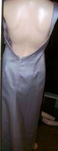 LAUNDRY Lined Long Formal Silver Dress Sz 4. Excellent condition. 100% 