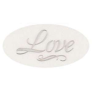  Oval Silver Love Envelope Seals (pack of 25) Everything 