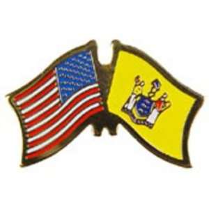  American & New Jersey Flags Pin 1 Arts, Crafts & Sewing