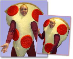 Pizza Mascot Costume by CJs Huggables  