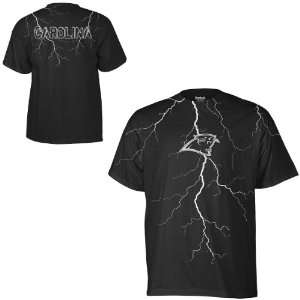  Reebok Carolina Panthers Short Sleeve Lightning T Shirt 