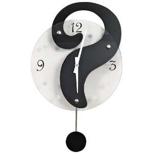  Question Mark with Pendulum 21 High Wall Clock